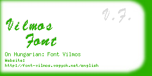 vilmos font business card